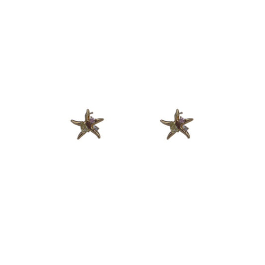 Cleo Starfish Gemstone Stud Earrings