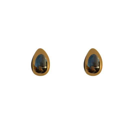 Mia Solid Golden Teardrop Earrings