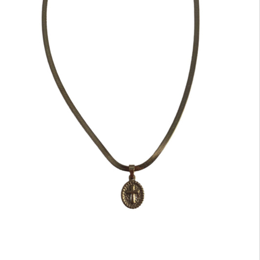 Ruth Cross Pendant Chain Necklace